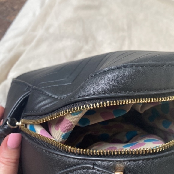 Faux leather | Black | Medium Size | Gold hardware | Backpack - Picture 10 of 16